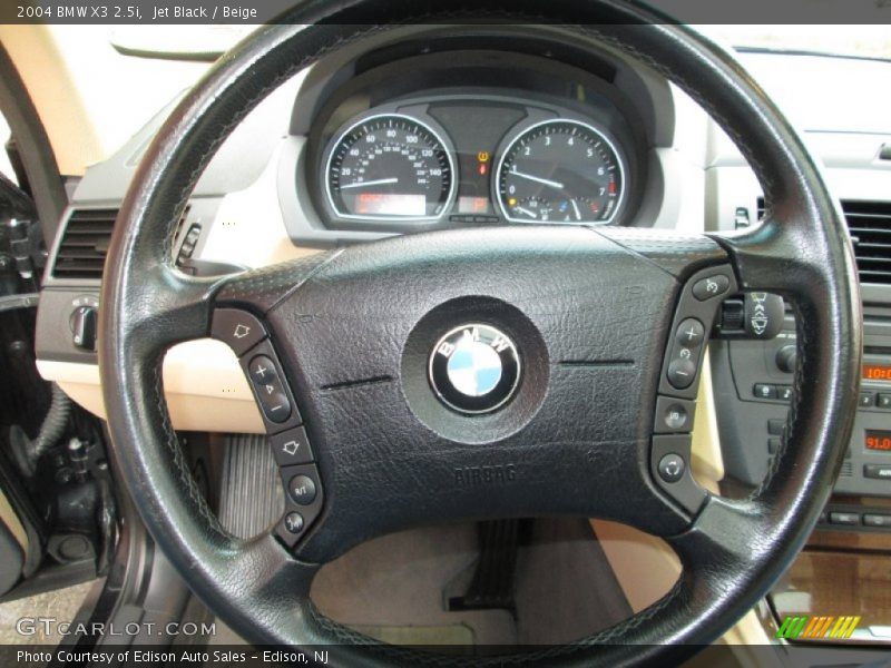 Jet Black / Beige 2004 BMW X3 2.5i