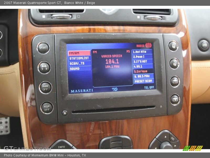 Controls of 2007 Quattroporte Sport GT