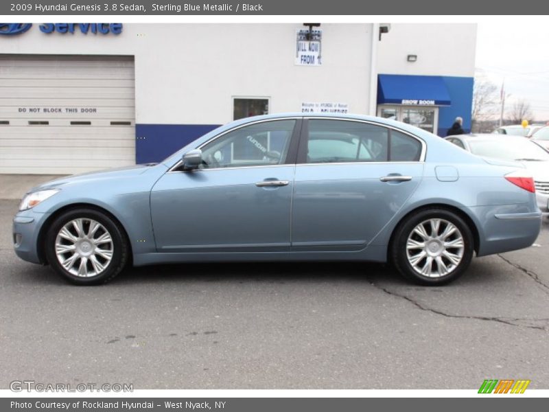 Sterling Blue Metallic / Black 2009 Hyundai Genesis 3.8 Sedan