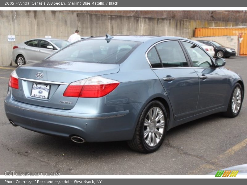 Sterling Blue Metallic / Black 2009 Hyundai Genesis 3.8 Sedan
