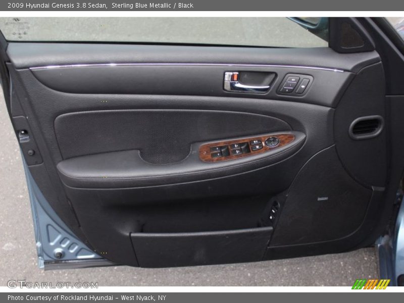 Sterling Blue Metallic / Black 2009 Hyundai Genesis 3.8 Sedan