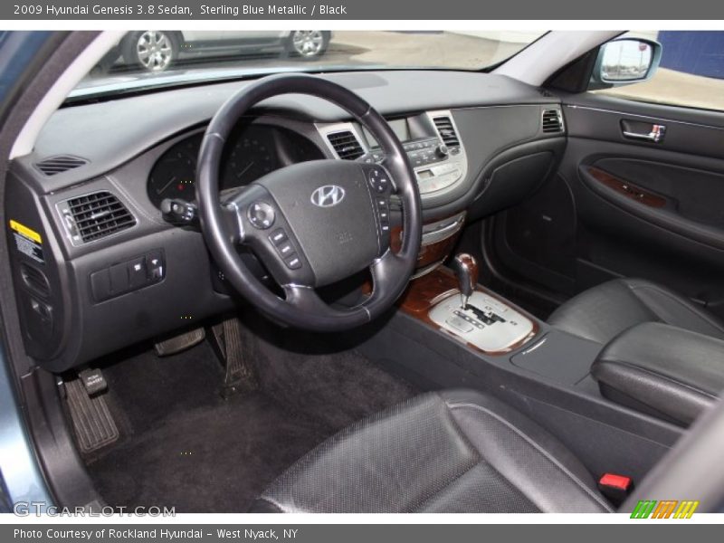 Sterling Blue Metallic / Black 2009 Hyundai Genesis 3.8 Sedan