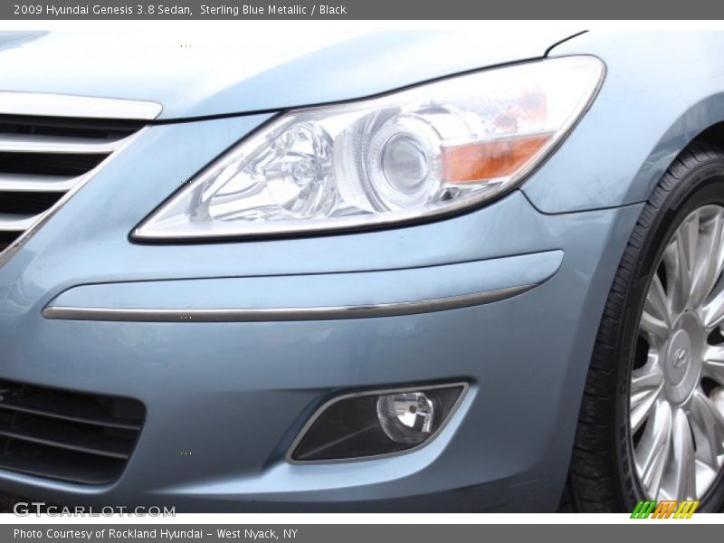 Sterling Blue Metallic / Black 2009 Hyundai Genesis 3.8 Sedan