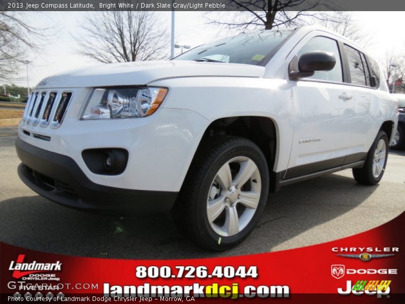 Bright White / Dark Slate Gray/Light Pebble 2013 Jeep Compass Latitude