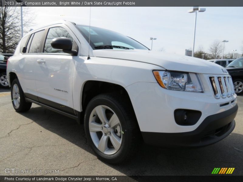 Bright White / Dark Slate Gray/Light Pebble 2013 Jeep Compass Latitude