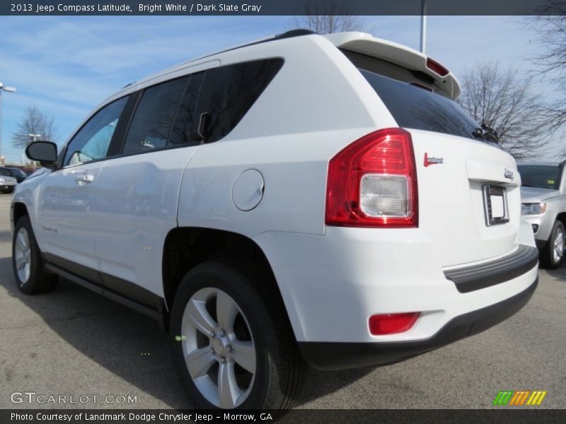 Bright White / Dark Slate Gray 2013 Jeep Compass Latitude