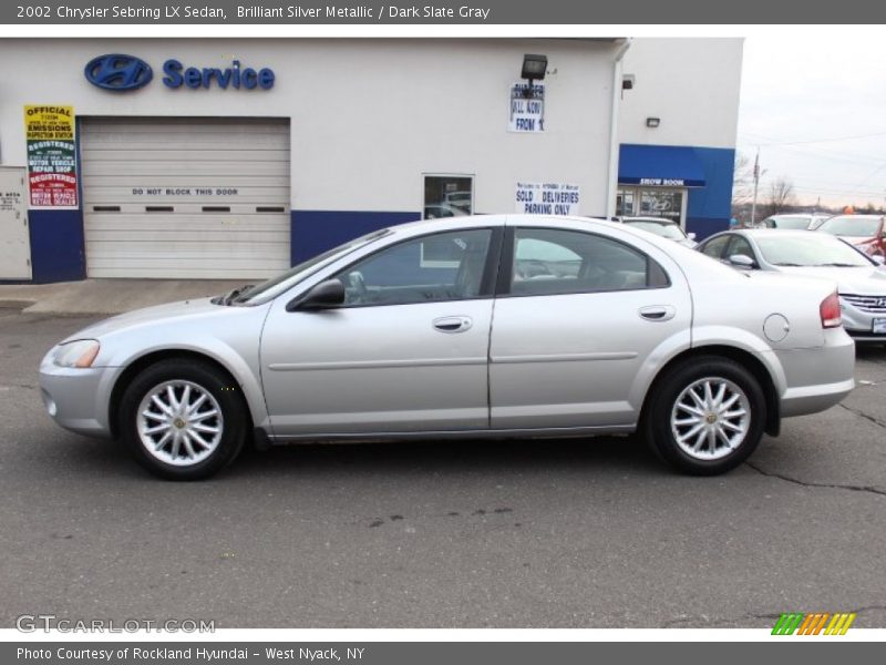 Brilliant Silver Metallic / Dark Slate Gray 2002 Chrysler Sebring LX Sedan