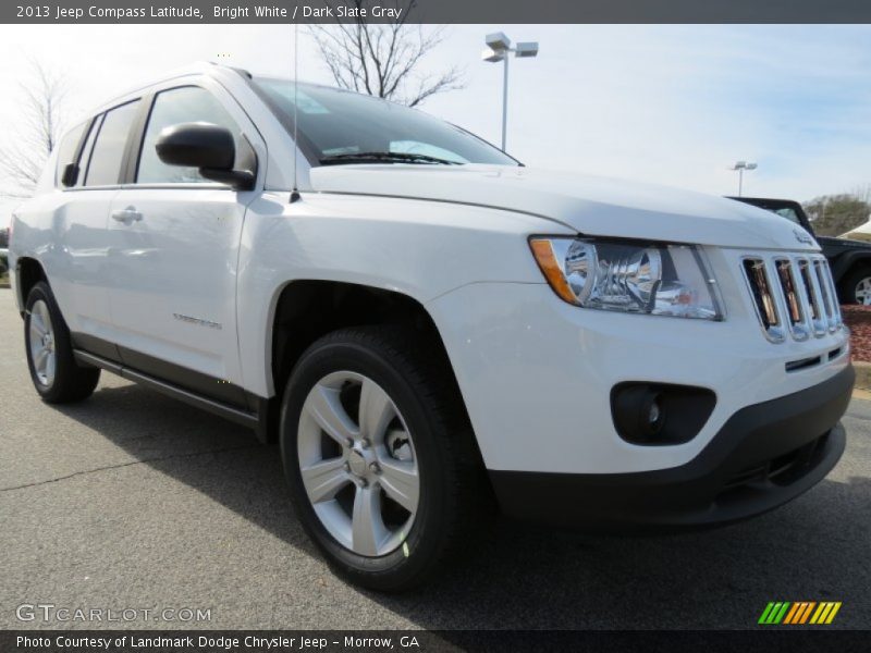 Bright White / Dark Slate Gray 2013 Jeep Compass Latitude