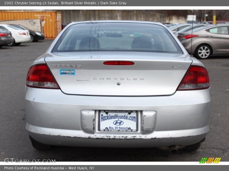 Brilliant Silver Metallic / Dark Slate Gray 2002 Chrysler Sebring LX Sedan