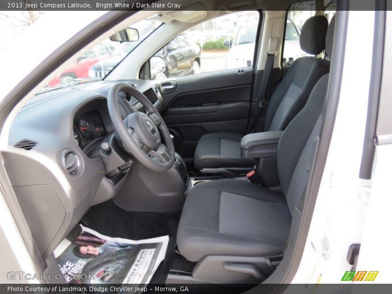 Bright White / Dark Slate Gray 2013 Jeep Compass Latitude