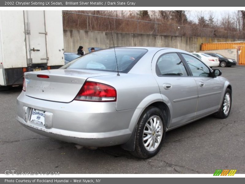 Brilliant Silver Metallic / Dark Slate Gray 2002 Chrysler Sebring LX Sedan
