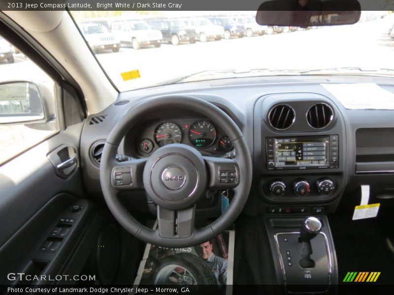 Bright White / Dark Slate Gray 2013 Jeep Compass Latitude