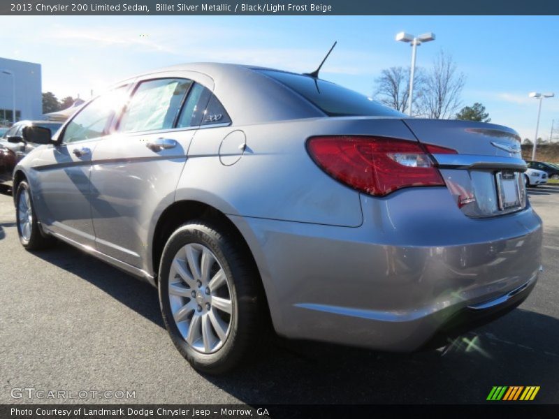 Billet Silver Metallic / Black/Light Frost Beige 2013 Chrysler 200 Limited Sedan