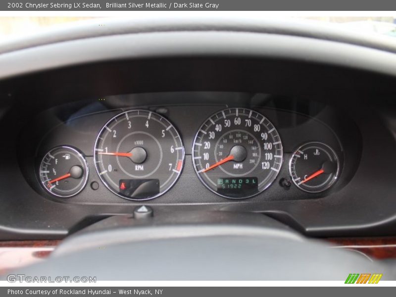 Brilliant Silver Metallic / Dark Slate Gray 2002 Chrysler Sebring LX Sedan