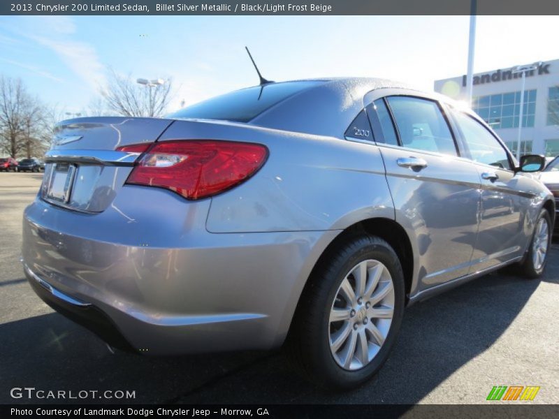 Billet Silver Metallic / Black/Light Frost Beige 2013 Chrysler 200 Limited Sedan