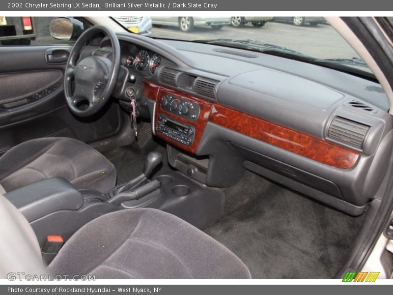 Brilliant Silver Metallic / Dark Slate Gray 2002 Chrysler Sebring LX Sedan