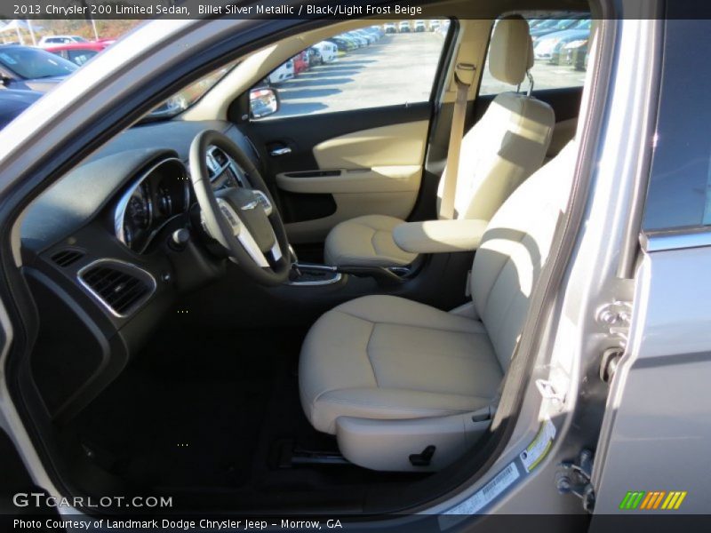 Billet Silver Metallic / Black/Light Frost Beige 2013 Chrysler 200 Limited Sedan