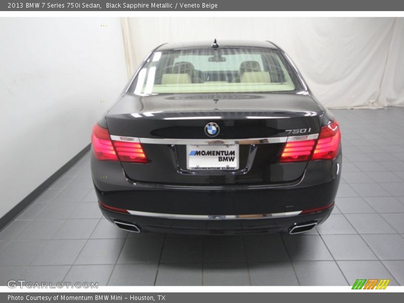 Black Sapphire Metallic / Veneto Beige 2013 BMW 7 Series 750i Sedan