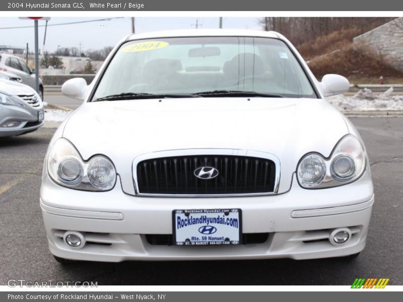 White Pearl / Beige 2004 Hyundai Sonata GLS
