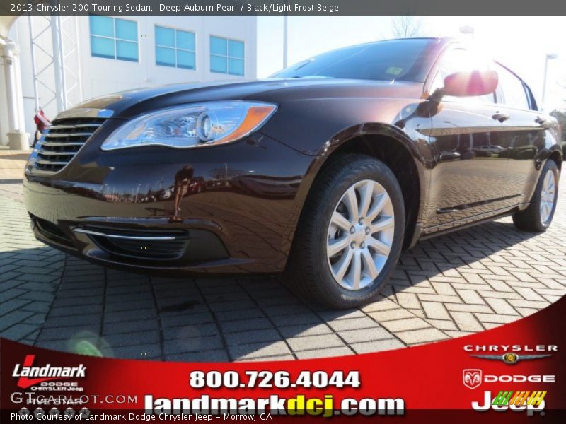 Deep Auburn Pearl / Black/Light Frost Beige 2013 Chrysler 200 Touring Sedan