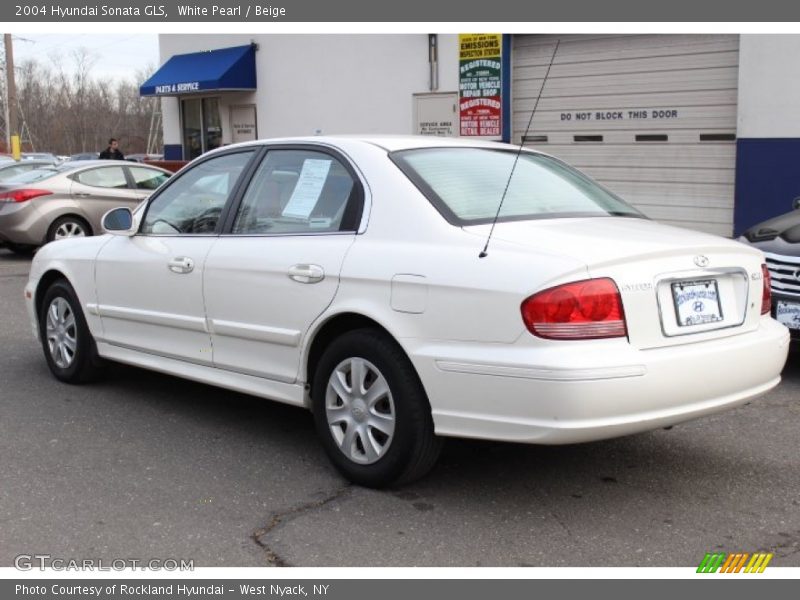 White Pearl / Beige 2004 Hyundai Sonata GLS