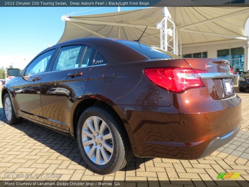 Deep Auburn Pearl / Black/Light Frost Beige 2013 Chrysler 200 Touring Sedan