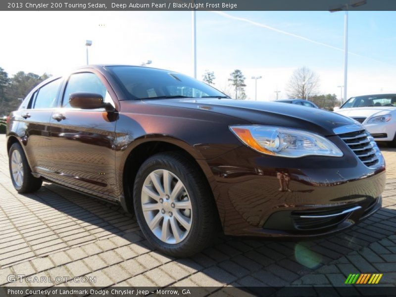 Deep Auburn Pearl / Black/Light Frost Beige 2013 Chrysler 200 Touring Sedan