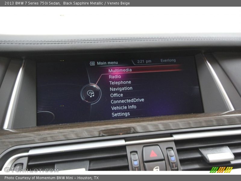 Black Sapphire Metallic / Veneto Beige 2013 BMW 7 Series 750i Sedan