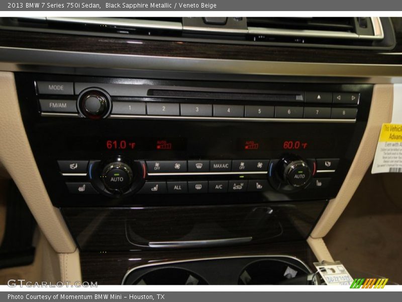 Black Sapphire Metallic / Veneto Beige 2013 BMW 7 Series 750i Sedan
