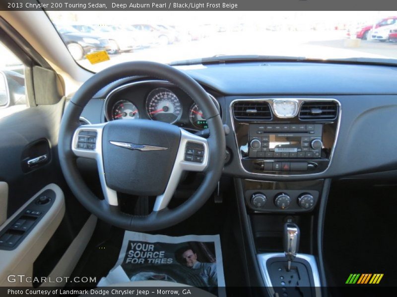 Deep Auburn Pearl / Black/Light Frost Beige 2013 Chrysler 200 Touring Sedan