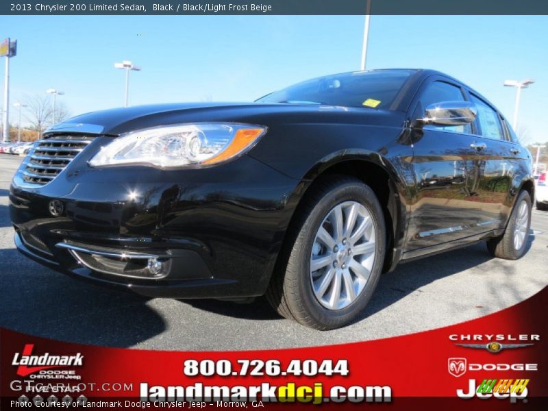Black / Black/Light Frost Beige 2013 Chrysler 200 Limited Sedan