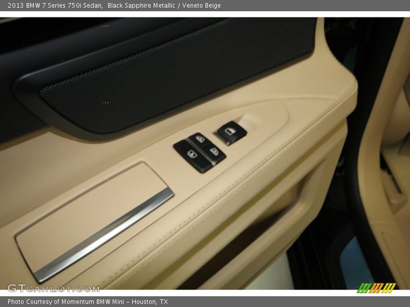 Black Sapphire Metallic / Veneto Beige 2013 BMW 7 Series 750i Sedan