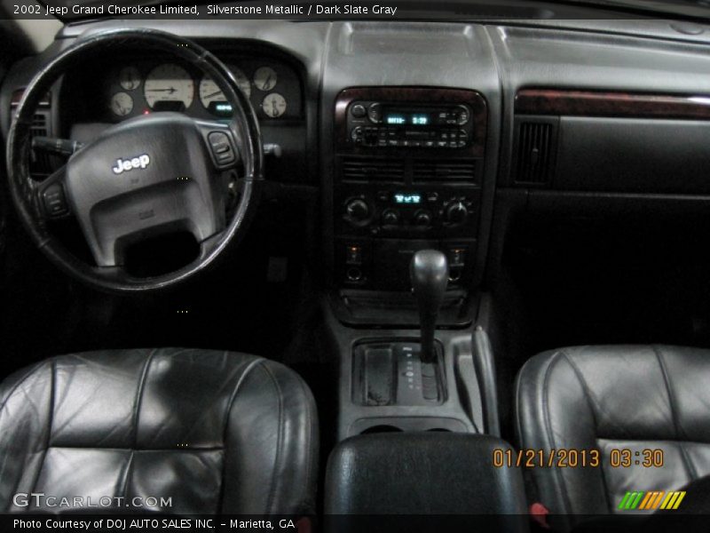 Silverstone Metallic / Dark Slate Gray 2002 Jeep Grand Cherokee Limited