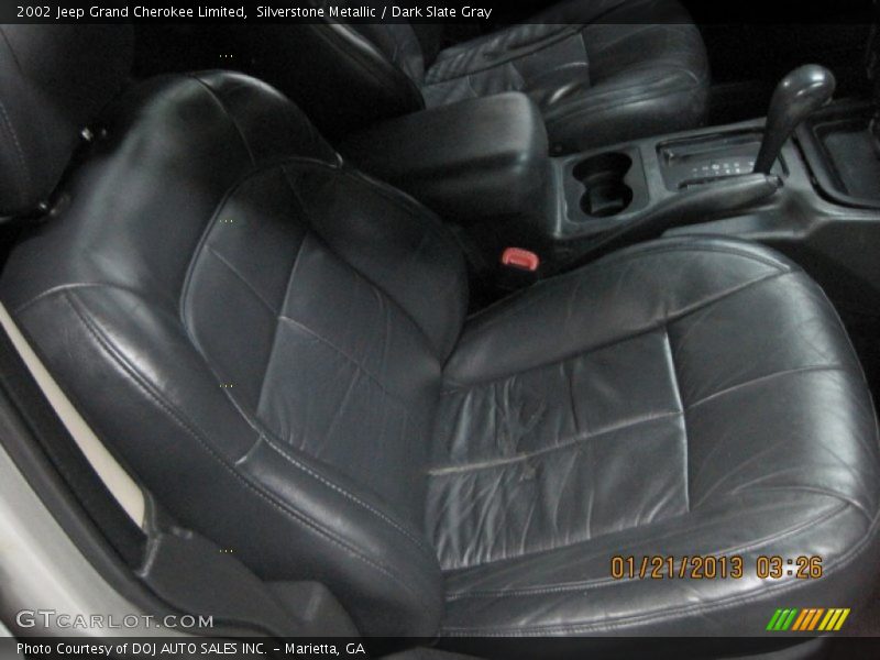 Silverstone Metallic / Dark Slate Gray 2002 Jeep Grand Cherokee Limited