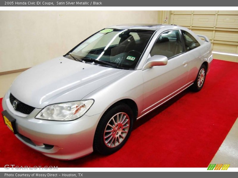 Satin Silver Metallic / Black 2005 Honda Civic EX Coupe