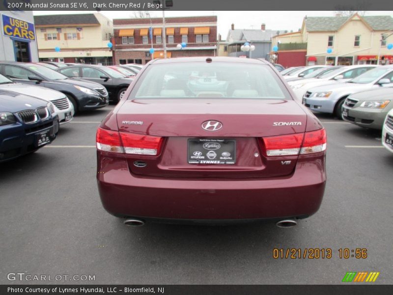 Dark Cherry Red / Beige 2007 Hyundai Sonata SE V6