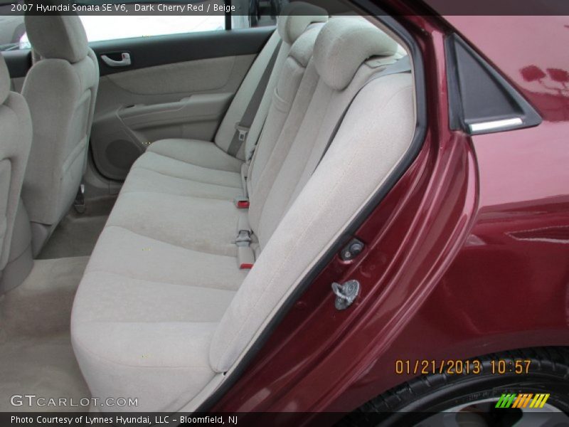Dark Cherry Red / Beige 2007 Hyundai Sonata SE V6