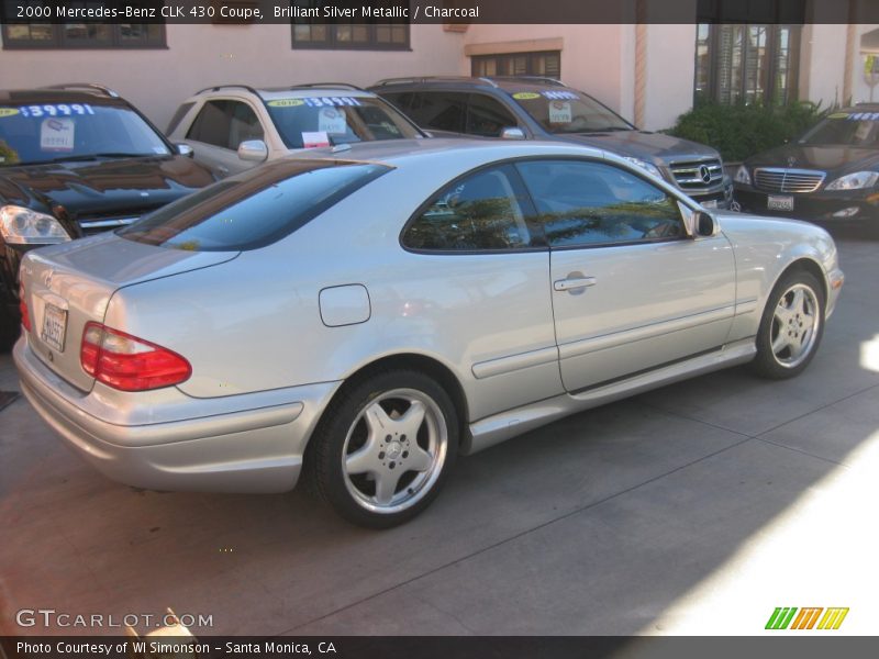 Brilliant Silver Metallic / Charcoal 2000 Mercedes-Benz CLK 430 Coupe