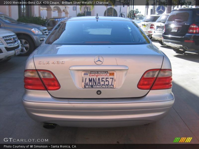 Brilliant Silver Metallic / Charcoal 2000 Mercedes-Benz CLK 430 Coupe
