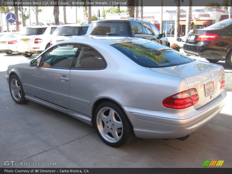 Brilliant Silver Metallic / Charcoal 2000 Mercedes-Benz CLK 430 Coupe