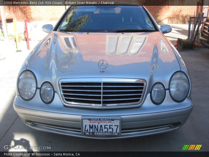 Brilliant Silver Metallic / Charcoal 2000 Mercedes-Benz CLK 430 Coupe
