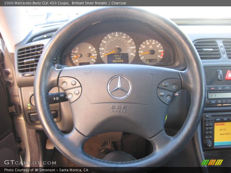 Brilliant Silver Metallic / Charcoal 2000 Mercedes-Benz CLK 430 Coupe