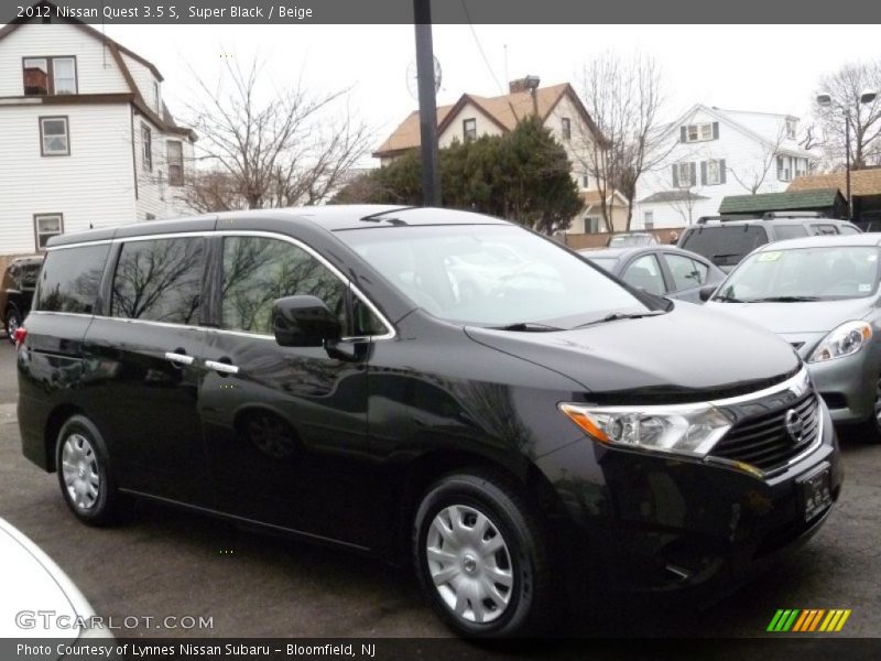 Super Black / Beige 2012 Nissan Quest 3.5 S