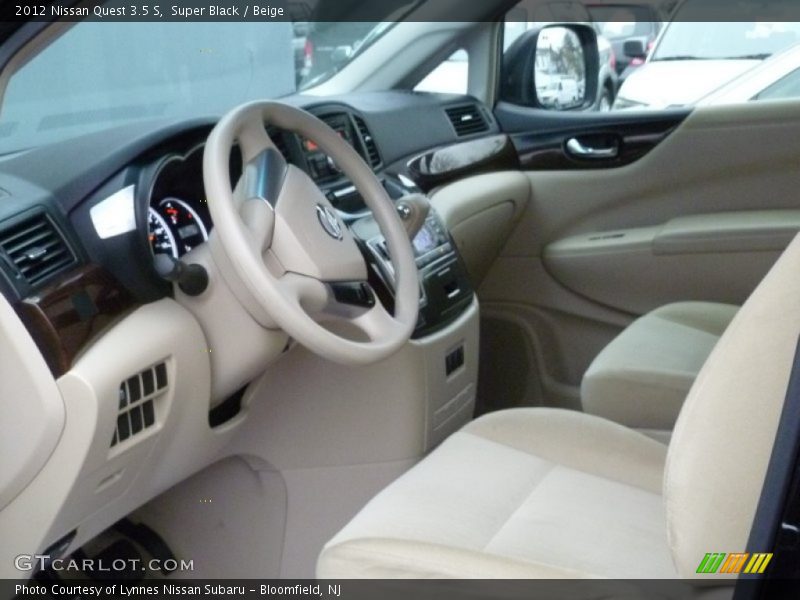 Super Black / Beige 2012 Nissan Quest 3.5 S