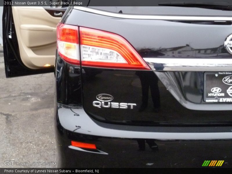 Super Black / Beige 2012 Nissan Quest 3.5 S