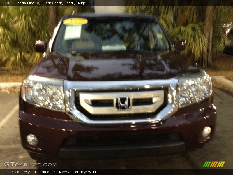 Dark Cherry Pearl / Beige 2010 Honda Pilot LX