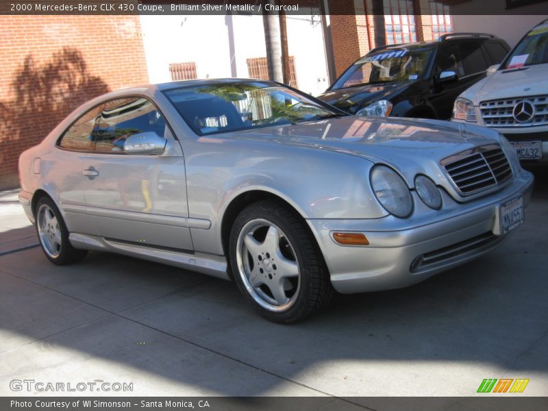 Brilliant Silver Metallic / Charcoal 2000 Mercedes-Benz CLK 430 Coupe
