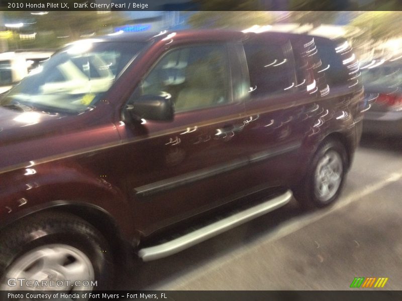 Dark Cherry Pearl / Beige 2010 Honda Pilot LX