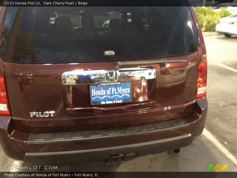 Dark Cherry Pearl / Beige 2010 Honda Pilot LX