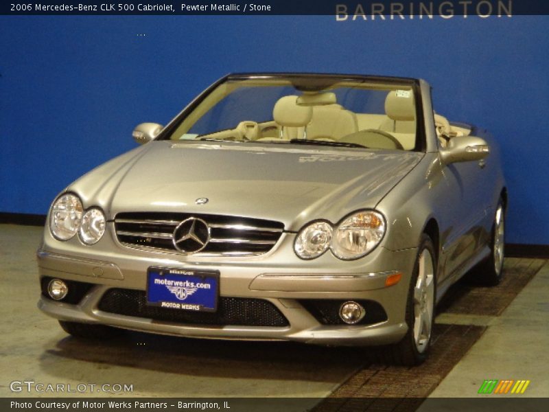 Pewter Metallic / Stone 2006 Mercedes-Benz CLK 500 Cabriolet
